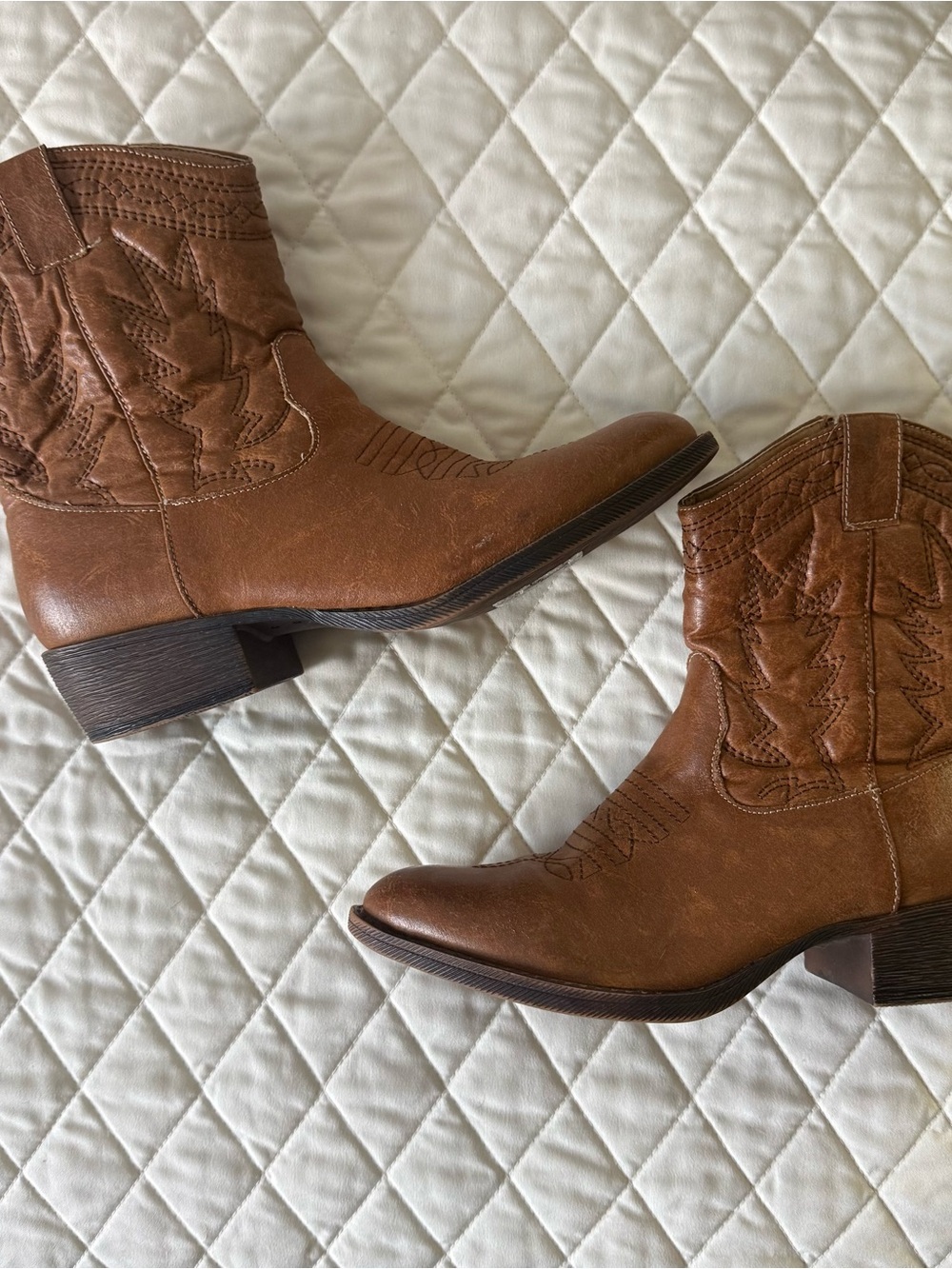 Coconuts by Matisse Tan Western Ankle Booties